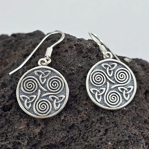 SPIRALE DE DRUIDE, TRISKEL, PARURE DE BIJOUX AG 925/1000