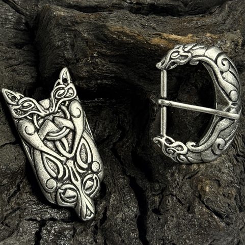 FENRIR STYLE BORRE - BOUCLE DE CEINTURE ET ZINC ARGENT ANTIQUE