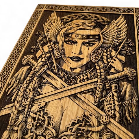 FREYA, WALL DECORATION, WOOD 32X46CM