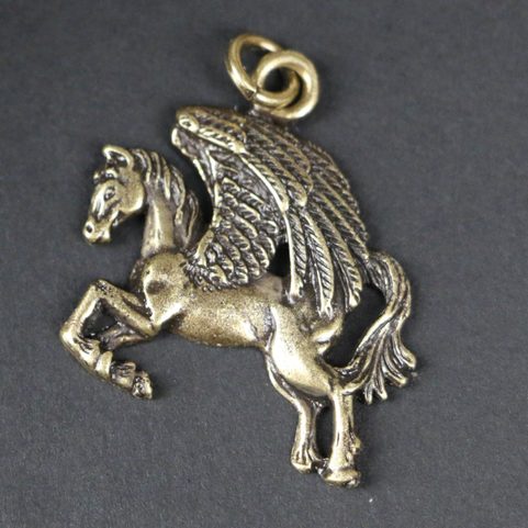PEGASUS, PENDANT, ZINC ANTIQUE BRASS