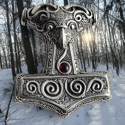 BIG THOR HAMMER FROM SKANE - SWEDEN, AG 925