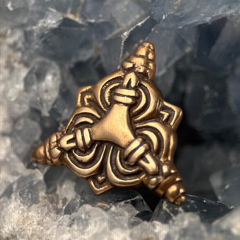 VIKING BELT STUD, BORRE, BRONZE