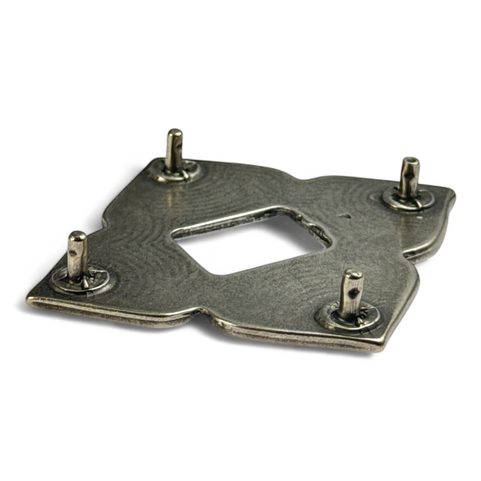 VIKING FITTINGS FOR LEATHER SATCHEL, BORRE STYLE, ANTIQUE SILVER