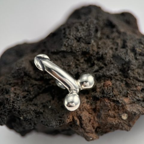 FASCINUS, ROMAN PHALLIC PENDANT, SILVER