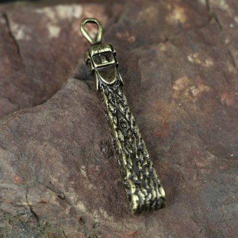 SVANTEVIT, SLAVIC GOD, PENDANT, ZINC, ANTIQUE BRASS