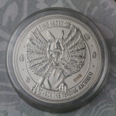 DILOPHOSAURUS - JURASSIC PARK COLLECTABLE COIN 25TH ANNIVERSARY
