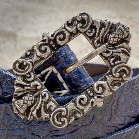 ALBA, SCOTTISH LEATHER BELT BLUE