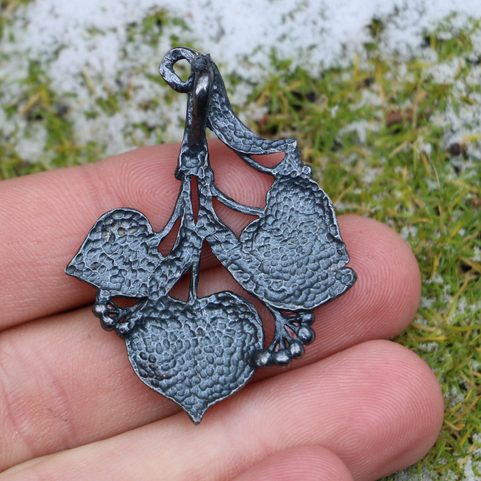 SLAV LINDEN LEAF, PENDANT, SILVER 925, 10 G GOLD-PLATED