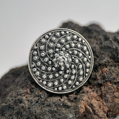 PROTECTIVE VIKING SHIELD, BIRKA, SILVER 925, 10G
