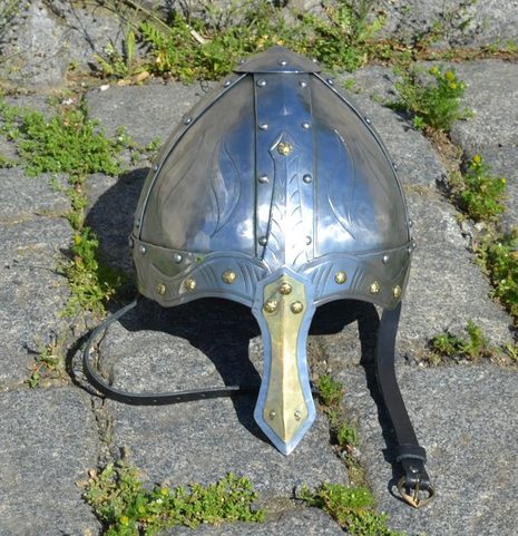 NORMAN NASAL HELMET, WELL DECORATED