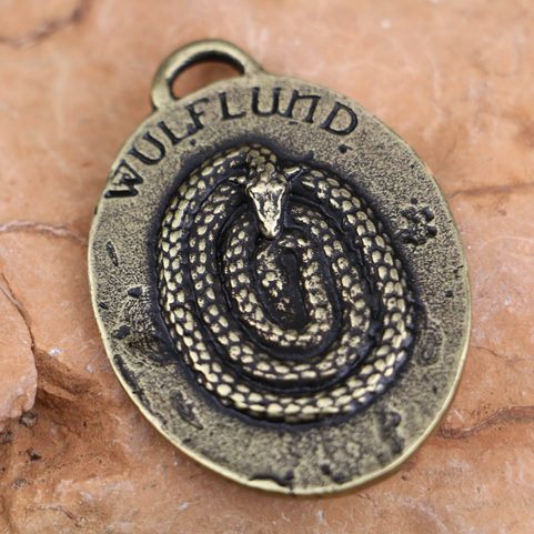 WULFLUND - PENDANT, ZINC ANT. BRASS