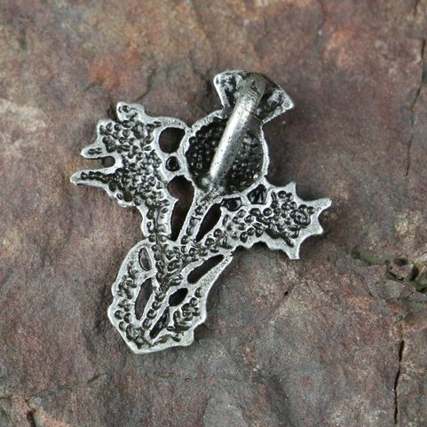 SCOTTISH THISTLE - ALBA, ZINC PENDANT, ANTIQUE SILVER