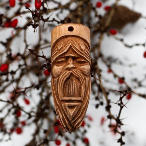 VELES, SLAVIC PENDANT, HAND CARVED