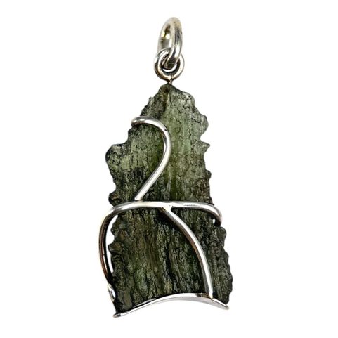 HIBERNIA, MOLDAVITE PENDANT, SILVER 925/1000