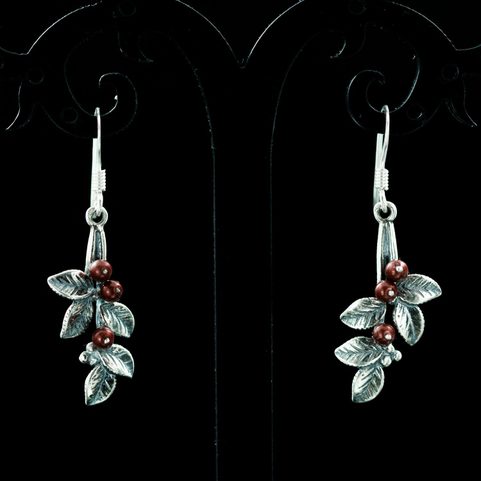 CRANBERRIES, EARRINGS, SILVER