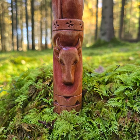 VELES, SLAVIC GOD OF THE FOREST, CARVED STATUE