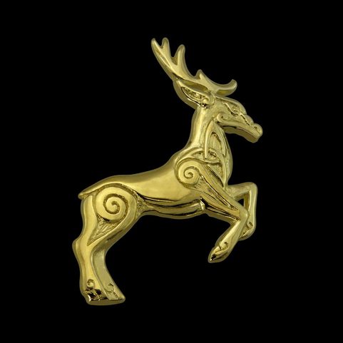 KELTISCHER HIRSCH, ANHÄNGER, 14K GOLD