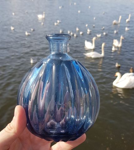 ANTICA BLUE CARAFE - HISTORICAL GLASS