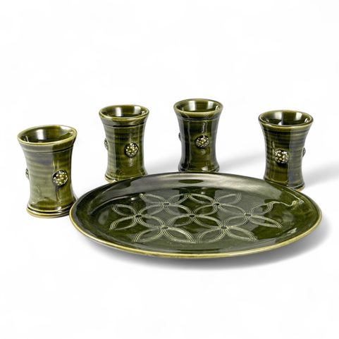 CERAMIC SHOT GLASS - SET OF 4