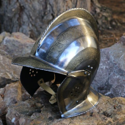 STURMHAUBE / BURGONET - LUXURY ETCHED HELMET