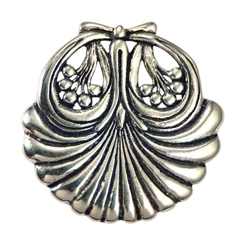 SHELL, PRAGUE ART NOUVEAU, SILVER PENDANT