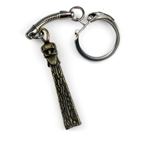 SVANTOVÍT, SLAVIC GOD, KEYCHAIN, ZINC, OLD BRASS