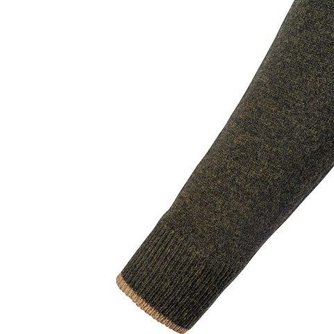 ASHCOMBE 100% LAMBSWOOL ZIPKNIT DARK OLIVE JACK PYKE OF ENGLAND