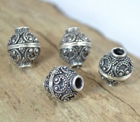 SILVER SLAVIC GOMB, BEAD, SILVER 925