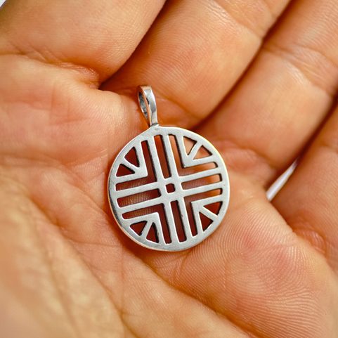 SUN SYMBOL VI, SILVER PENDANT