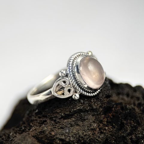 STROMBOLI, RING, ROSE QUARTZ, SILVER 925/1000