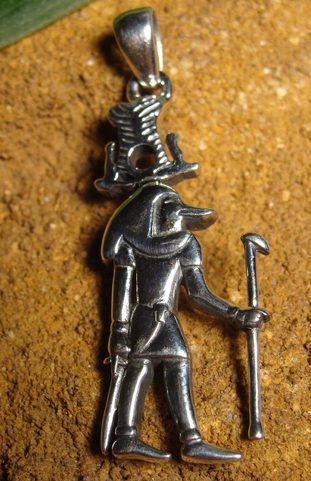 SEBEK, THE EGYPTIAN GOD, SILVER PENDANT, AG 925