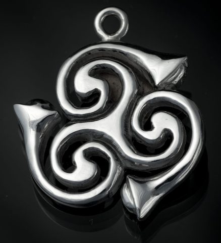 LATEINISCHER TRISKEL, ANHÄNGER, SILBER 925