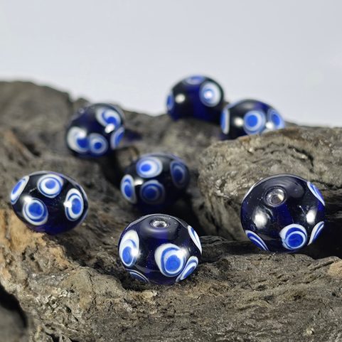 CELTIC GLASS BEAD, BLUE