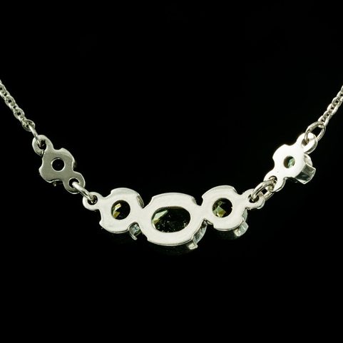 ELARA, MOLDAVITE, NECKLACE, SILVER