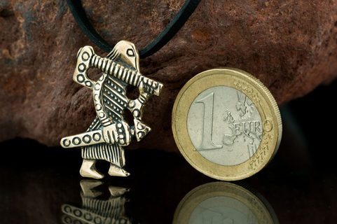 WIKING, KRIEGER, KLAHAMMAR, NACHBILDUNG AUS BRONZE
