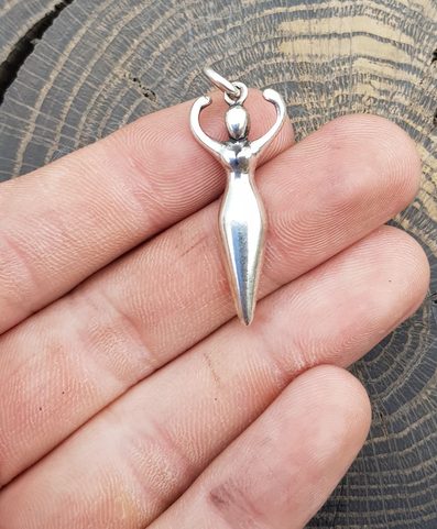 ANCIENT GODDESS, SILVER PENDANT