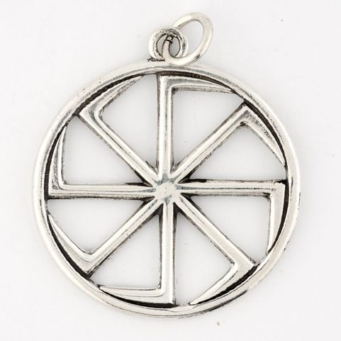 KOLOVRAT, SLAWISCHER TALISMAN AUS SILBER, AG 925