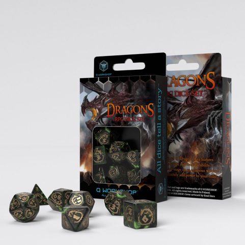 DRAGONS: NEPHRITE, RPG DICE SET