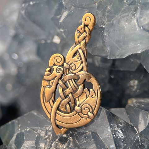MAC TÍRE, CELTIC WOLF, BRONZE PENDANT