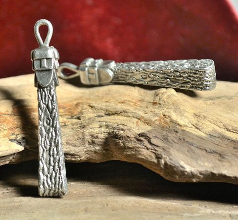 SVANTEVIT, SLAVIC GOD, PENDANT, ZINC, ANTIQUE SILVER