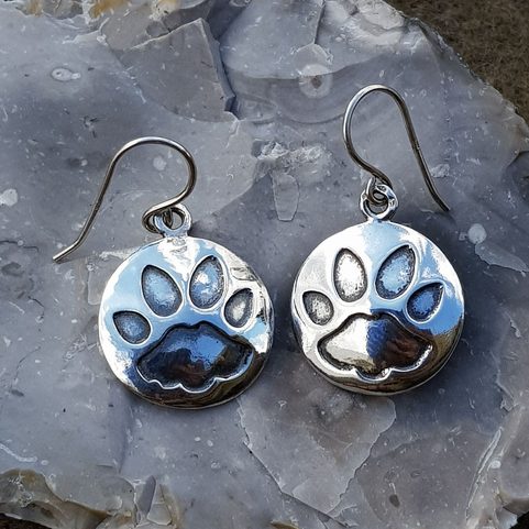 CAT'S STEP, CAT, EARRINGS, SILVER 925