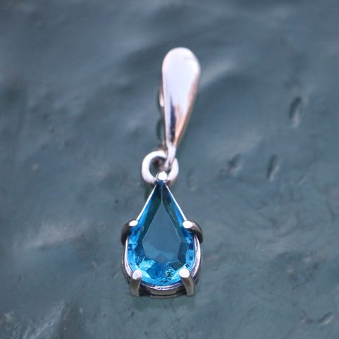 POLARIS, SILVER PENDANT, GLASS