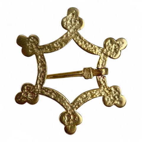 MEDIEVAL BROOCH WITH ENAMEL, 14TH CENTURY