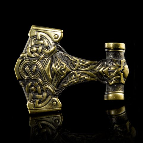THOR'S HAMMER, BELT BUCKLE, BRASS