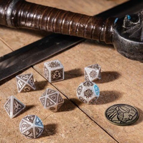 THE WITCHER DICE SET GERALT THE WHITE WOLF (7)