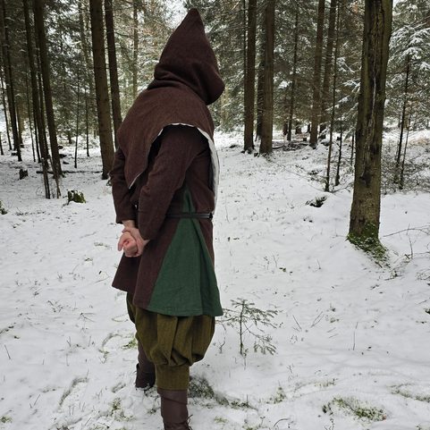 VIKING HOOD, LINED, WOOL AND LINEN, NORWAY