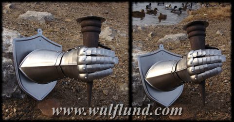 THE GAUNTLET, MEDIEVAL CANDLEHOLDER