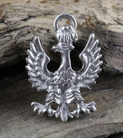 COAT OF ARMS OF POLAND, EAGLE, TIN PENDANT