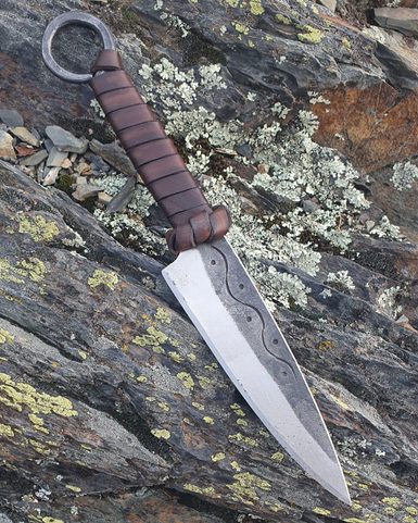 CRUACHAN, CELTIC HAND FORGED KNIFE BROWN