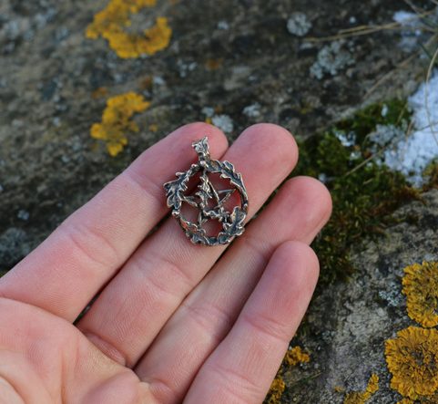 OAK PENTACLE, BRONZE PENDANT